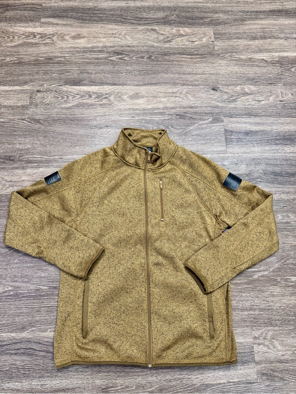 Grunt Style Men's XL Coyote Full Zip Sweater Fleece Jacket Tactical USA